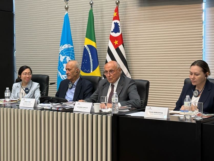 Visita do Relator Especial da ONU para os Direitos Humanos de Migrantes, Sr. Gehad Madi, no GT-Migrantes da ALESP, junto ao deputado estadual Eduardo Suplicy (PT-SP).
